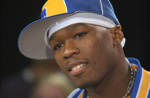 50 Cent Visits MTV's TRL HipHop Week February 24 2003